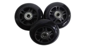 Roues de patins à roulettes YSMLE en PU noires avec roulements, prix de gros, haute qualité, grande réduction