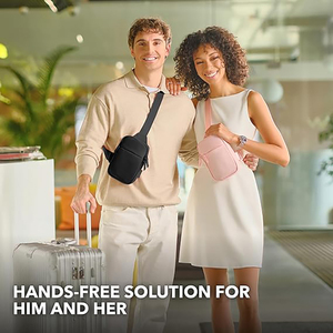 <b>Mini</b> Sling <b>Bag</b> Crossbody Fanny Pack Men & Women Switchable Strap RFID Blocking Pouch Water-Repellent Hidden Pocket for Phone - Product Image 5