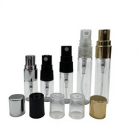 Vente en gros de flacons de parfum en verre cylindriques de 10 ml avec pulvérisateur à pompe, petits flacons d'échantillon miniatures
