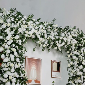 Arche de fleurs artificielles vertes, arche carrée de 8 pieds, arche de fleurs pour mariage, décoration d'événements - Product Image 5