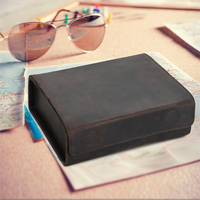 Étui à lunettes de soleil de luxe portable personnalisé, en cuir véritable fait main avec logo, étuis et sacs pour lunettes, emballage