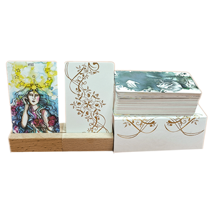 Cartes à jouer de <span class=keywords><strong>tarot</strong></span> miniatures personnalisées en feuille d'or avec ruban et boîte magnétique en papier imprimé avec logo - Product Image 4