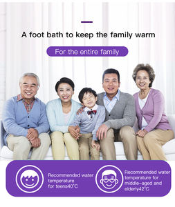 フットスパはすぐに温まり、操作が簡単です。多機能フットスパバスマッサージ機、ヒートフットマッサージャーバイブレーター付き。 - Product Image 4