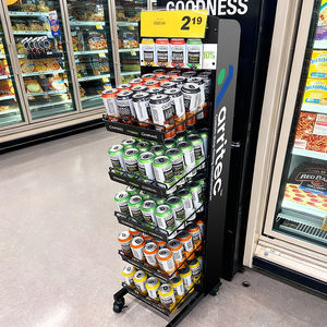 Exhibidor de Bebidas de 3 Niveles Personalizado para Tiendas, Exhibidor de Refrescos de Metal con Logotipo - Product Image 5