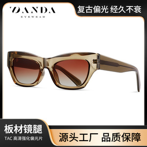 Danda Cat Eye Sunglasses S26115 Lunettes de soleil polarisées UV400 à monture complète unisexe à la mode - Product Image 5