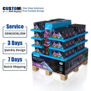 Présentoir de sol en carton personnalisé pour quartier palette 1/4, pour la vente au détail, les clubs, les supermarchés, les points de vente (PDQ) et les présentoirs sur palette - Product Image 4