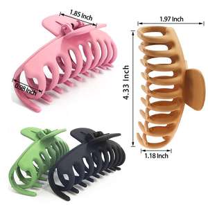 <span class=keywords><strong>Pl</strong></span> 4 Inch Antislip Grote Klauw Clips Grote Haarclips Voor Dik Haar Grote Lange Kleurrijke Klauw Clips Voor Vrouwen En Meisjes - Product Image 4