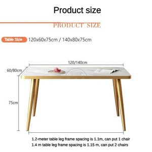 漂亮的设计简约设计防尘餐桌套装4件批发价定制家用豪华餐桌 - Product Image 6