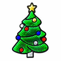 Letrero Luminoso LED 3D con Forma de Árbol de Navidad Azul, Alimentado por USB, Luz de Espejo Infinito de PVC, IP44 Impermeable, Decoración Navideña para el Hogar, Logotipo Personalizado