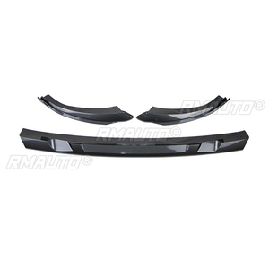 Gloss Black/Carbon Look ABS Front Bumper Lip Spoiler <b>Splitter</b> Diffuser Body Kits Tuning for Kia EV6 2021 2022 2023 - Product Image 2
