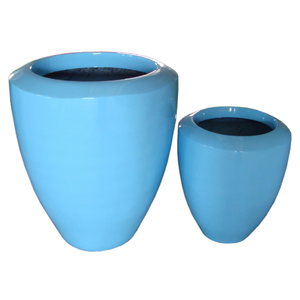 Pots de jardin en fibre de verre écologiques, modernes, légers, durables, imperméables, pour l'extérieur/l'intérieur, lot de 2, bonne qualité - Product Image 3