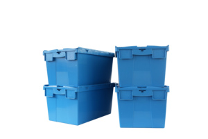 Contenedor de almacenamiento de plástico PP de grado alimenticio de alta resistencia, cajas, tapas sólidas con bisagras, apilables, resistentes para <span class=keywords><strong>transporte</strong></span> en movimiento - Product Image 5