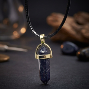 Pendentif en forme de crayon en pierre de lune bleue artisanale en gros, décoration d'intérieur, cadeau, artisanat - Product Image 3
