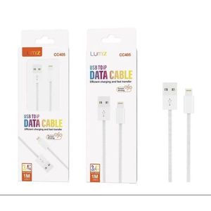 Câble de données Lumiz USB vers IP 1M blanc, charge efficace, transfert rapide - Product Image 1