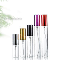 Flacon de parfum miniature de luxe vide en verre rose de 10 ml avec impression sérigraphiée et bouchon en caoutchouc (personnalisable)