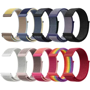 Chungming 20mm 22mm Nylon Breathable Sport Watch Band Strap for Samsung Galaxy Watch 3 4 Active 2 Gear