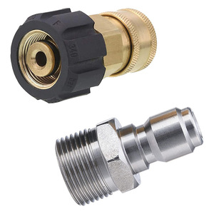 Sulai Machinery High <b>Pressure</b> <b>Washer</b> Hose <b>Adapter</b> 3/8 Thread Male Female Quick Connect Fitting Stainless Steel Copper - Product Image 2
