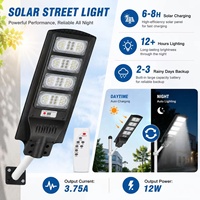 Potente Farola Solar de 400W IP65 ABS con 64 LED y Control Remoto para Camino de Entrada, Jardín, Carretera, Lámpara Exterior