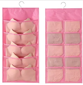 Pendurado Underwear Meias Bra Calcinha Organizador Double-sided armazenamento saco atacado