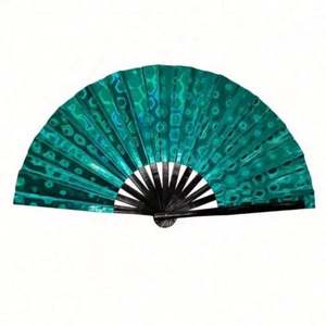 Abanicos de Mano Holográficos Grandes para Mujeres, Abanico de Bambú Plegable Grande para Festivales, Abanicos Decorativos para el Día del Orgullo - Product Image 6
