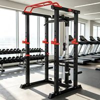 Appareil de fitness multifonctionnel pour la maison, équipement d'entraînement complet, rack de musculation, presse à squat, exercice de porte, unisexe, en acier