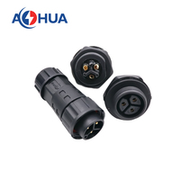 UL/CE/RoHS/ISO Cert 3Pin Connecteur de câble d'alimentation M20 Fil à panneau Prise mâle femelle IP68 Nylon étanche Prise 20A Adaptateur secteur