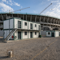 Maison conteneur démontable pour camp de travailleurs, bureau de chantier, dortoir, structure en acier modulaire préfabriquée 40 pieds