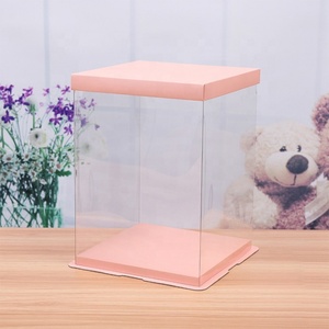 Boîte à gâteau de luxe personnalisée de haute qualité pour anniversaire et mariage, en carton blanc de qualité alimentaire, transparente en PET, avec revêtement UV, gaufrage, recyclable - Product Image 6