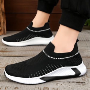 Zapatillas Deportivas Sin Cordones para Hombre - Zapatos para Caminar de Malla Transpirable, Ligeros, Antideslizantes, Cómodos y Casuales - Product Image 2