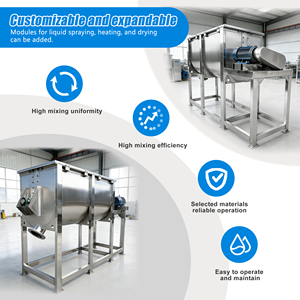Mélangeur de nourriture <span class=keywords><strong>pour</strong></span> animaux de compagnie, machine à mélanger les aliments <span class=keywords><strong>pour</strong></span> oiseaux, chiens et chats, mélangeur à ruban <span class=keywords><strong>pour</strong></span> graines de chia, thé matcha et aliments - Product Image 1