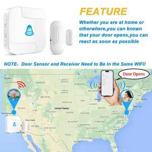 Alarma con <span class=keywords><strong>sensor</strong></span> de movimiento Daytech Tuya Smart Wireless Wi-Fi PIR para pacientes ancianos con demencia con volumen ajustable hasta 10m de detección - Product Image 2