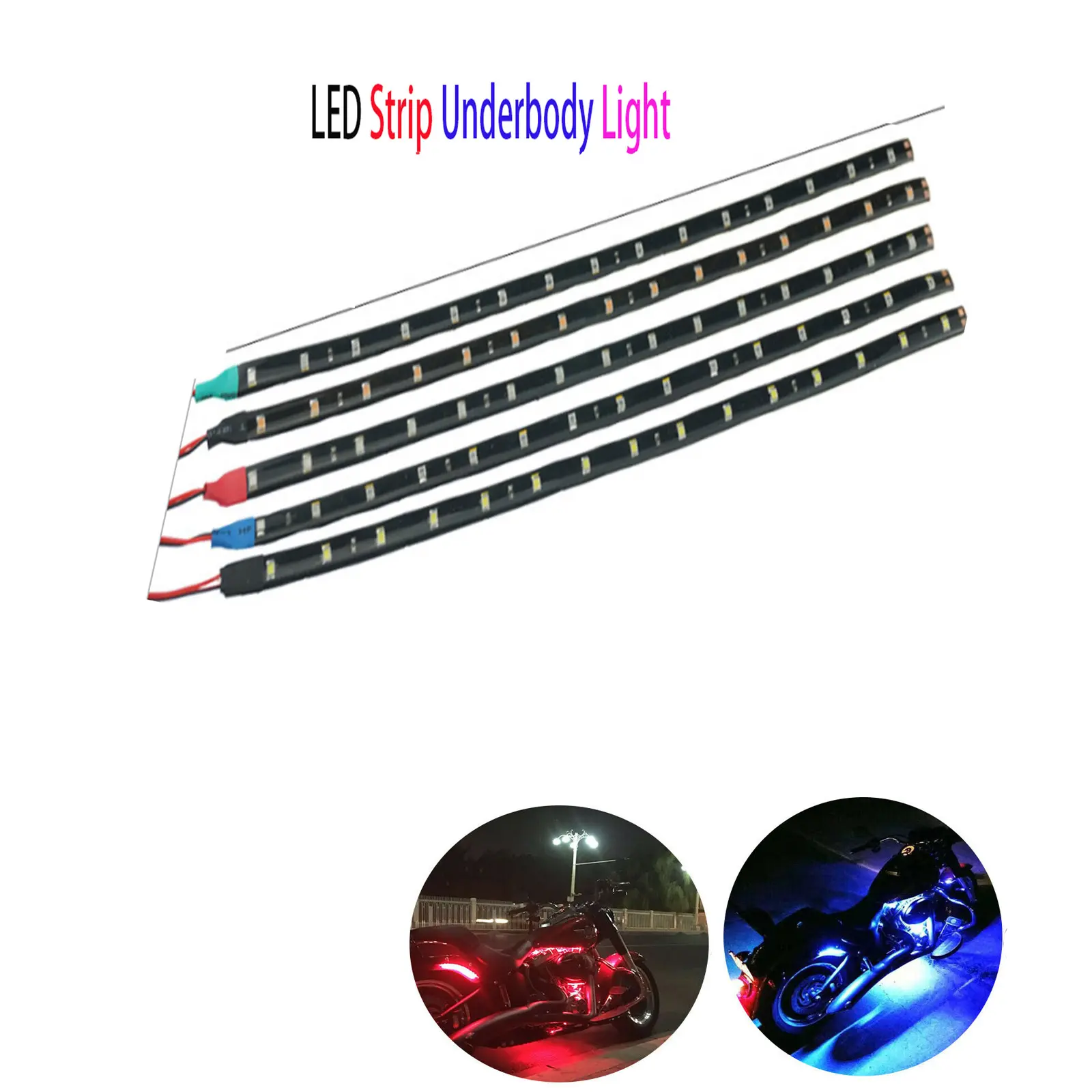 ไฟเส้น LED 30ซม. เรืองแสงน้อย,ไฟนีออนสำหรับติดรถยนต์ระบบไฟส่วนล่างสำหรับตกแต่งมอเตอร์ไซค์รถยนต์