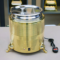 Marmite à soupe électrique commerciale de grande capacité 11L en acier inoxydable, baril isotherme pour soupe, idéal pour hôtels, restaurants, fêtes et buffets