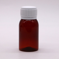 Bouteille en plastique PET ambré pour sirop liquide oral pour médicaments