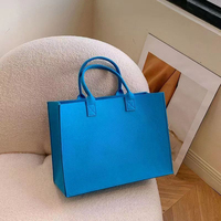 Sac fourre-tout en feutre non tissé réutilisable de haute qualité pour femmes, mode décontractée, shopping, cadeau, avec taille et couleur personnalisables
