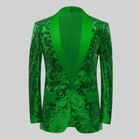 Vestes de costume pour hommes avec paillettes, sequins, boutons, pour soirée, danse, veste de soirée, costume de mariage, blazer pour homme, costume formel pour gentleman