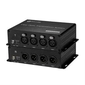 Balanced Audio Over Fiber Optical Extender Transceiver 4 Channel Type