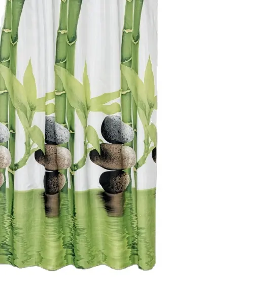 %100 Polyester Printed Extra Long Made in Turkey Waterproof Shower Curtain