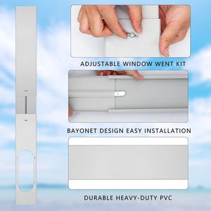 <span class=keywords><strong>Kit</strong></span> <span class=keywords><strong>de</strong></span> <span class=keywords><strong>ventana</strong></span> <span class=keywords><strong>de</strong></span> <span class=keywords><strong>aire</strong></span> <span class=keywords><strong>acondicionado</strong></span> Manual portátil para uso doméstico ajustable 5,9 pulgadas <span class=keywords><strong>de</strong></span> diámetro 59 \ "<span class=keywords><strong>de</strong></span> longitud manguera <span class=keywords><strong>de</strong></span> plástico para - Product Image 5