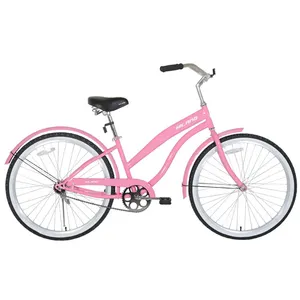 JOYKIE 26英寸成人城市自行车粉色沙滩巡洋舰自行车，OEM Lowrider自行车