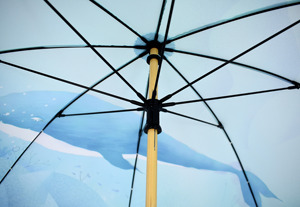 OEM/ODM <span class=keywords><strong>Parapluie</strong></span> droit imprimé baleine de style japonais avec manche en bois Protection UV Parasol contre le soleil et la pluie Fourniture directe en usine - Product Image 3