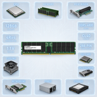 Mémoire serveur AC448843 128 Go DDR5-4800 ECC 288 broches 1,1 V 4Rx4 pour instrumentation, format cylindrique