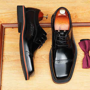 Zapatos Derby de Hombre Estilo 2026 Novedad Otoño con Cordones y Puntera, Zapatos de Cóctel de Moda Estilo Patchwork, Personalizados al por Mayor, con Aumento de Altura - Product Image 3