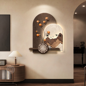 Décoration Murale Rétro Inspirée <span class=keywords><strong>de</strong></span> la Dynastie Song avec Motif 3D Poireau pour une Ambiance Auspicieuse dans la Salle à Manger ou le Salon - Product Image 3