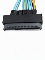 Câble Serveur PCIe Gen4 SlimSAS 8I vers Double U2 SFF 8639 85 Ohm avec Alimentation SATA pour Boîtier SSD NVMe OEM ODM Personnalisé