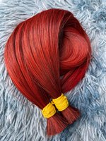 Cheveux Vietnamiens Rouge Feu Non-Remy en Vrac Qualité Premium Vibrants pour Coiffure Fabriqués au Vietnam 100g par Paquet Extension