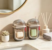 Nouvelle boîte à savon de voyage avec couvercle créatif, drain étanche, boîte de rangement pour savon domestique, boîte à savon pour voyages d'affaires