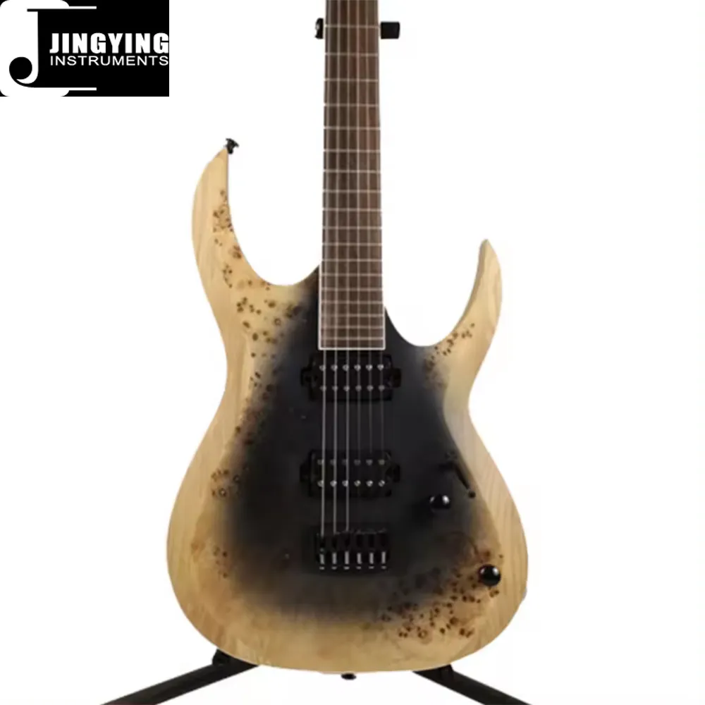 2024 Jingying Music E-Gitarren Serie, chinesische Fabrik Großhandel Massivholz-Karosserie 6-Saiten-Elektrischer Gitarre