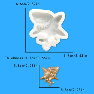 Molde de Silicona para Piruletas con Forma de Tiburón, Serie Océano, Piruletas con Forma de Delfín - Product Image 6