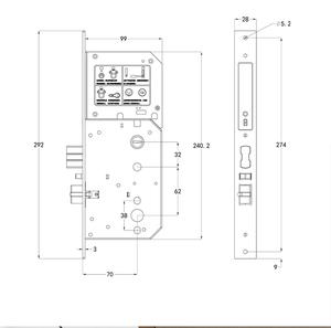 ระบบล็อคประตูโรงแรมแบบ RFID รุ่นใหม่ สีบรอนซ์โบราณ พร้อมซอฟต์แวร์จัดการ ใช้คีย์การ์ด รุ่น 9503 วัสดุและงานฝีมือคุณภาพสูง - Product Image 2